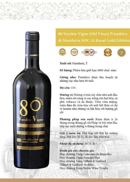 80 Vecchie Vigne 24 Karat Gold.5