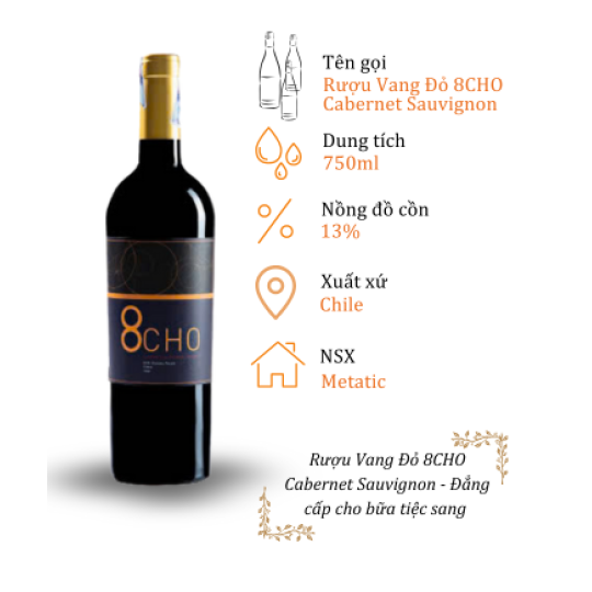 8CHO Cabernet Sauvignon - Chai 750ml 13%.1